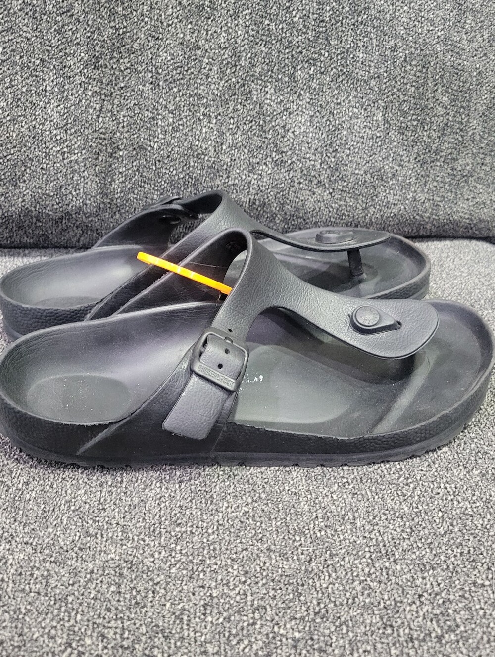 Birkenstock Essentials Gizeh Eva Sandals Size EU39 Women's 8 Black Thong T Strap
